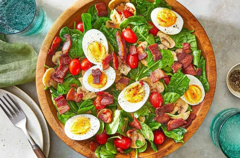 Rau bina có thể dùng trong salad để bổ sung vitamin K1 vào khẩu phần hằng ngày.